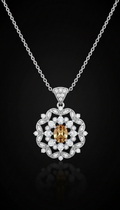 Alloy rhinestone pendant necklace